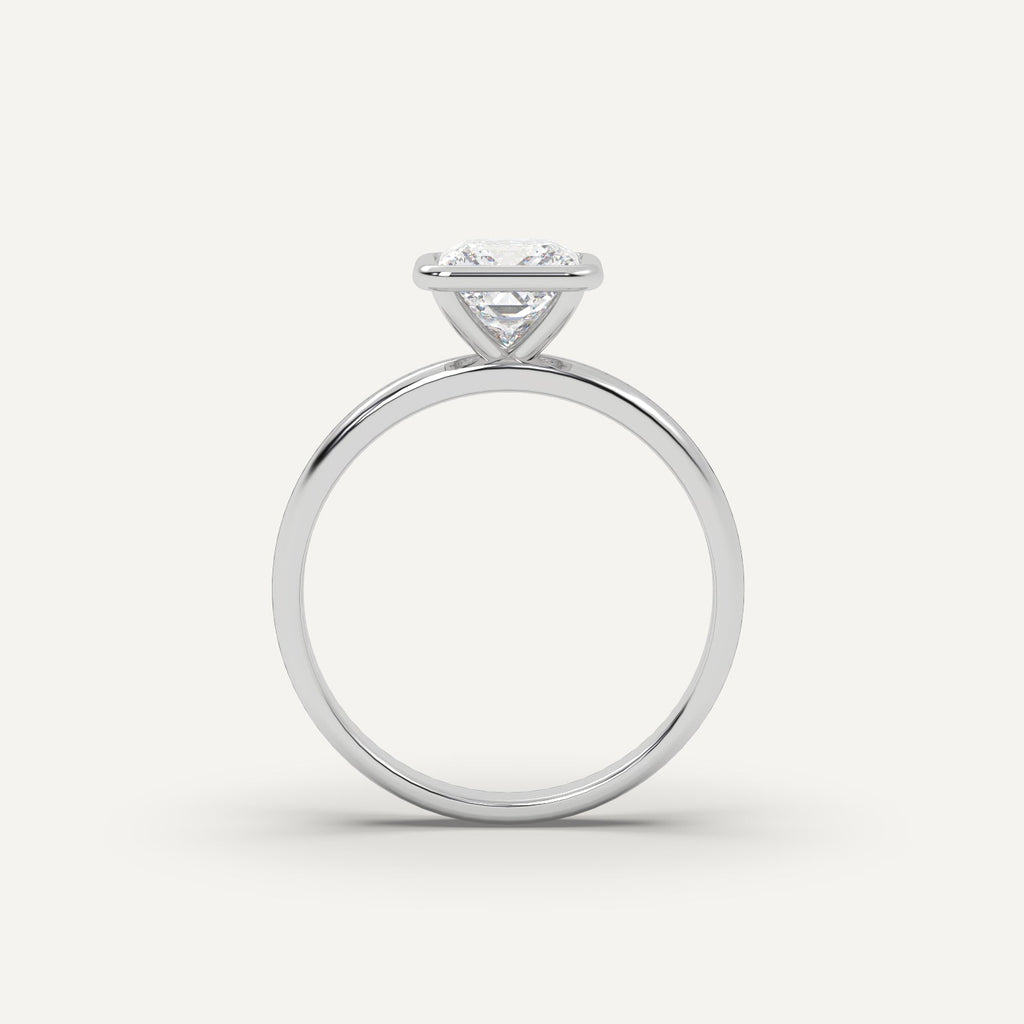 1 Carat Princess Cut Engagement Ring In 950 Platinum