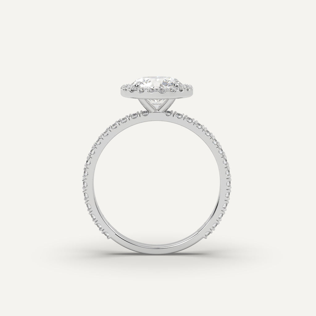 1 Carat Round Cut Engagement Ring In 950 Platinum