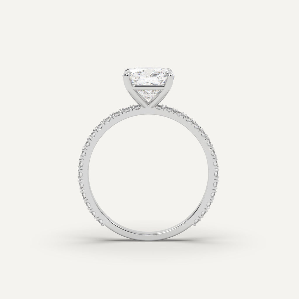 2 Carat Cushion Cut Engagement Ring In 950 Platinum