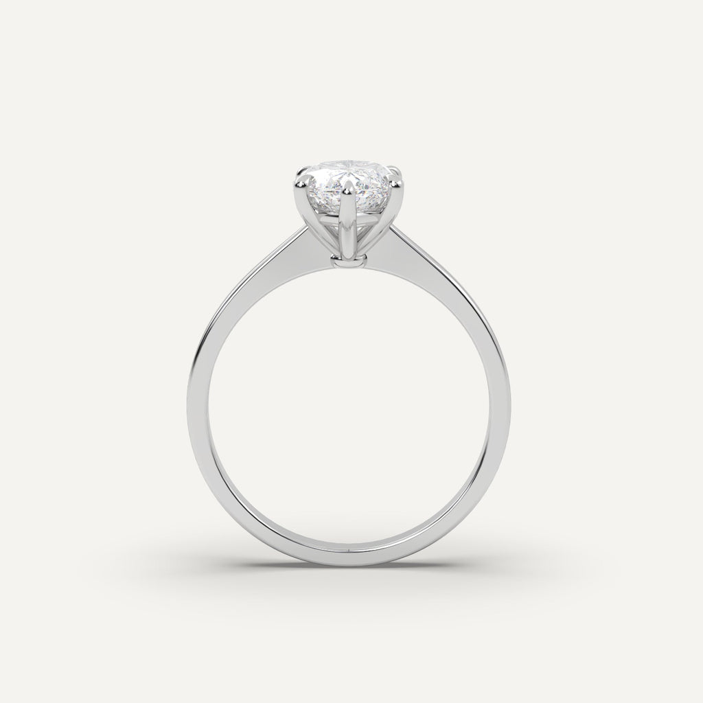2 Carat Marquise Cut Engagement Ring In 14K White Gold