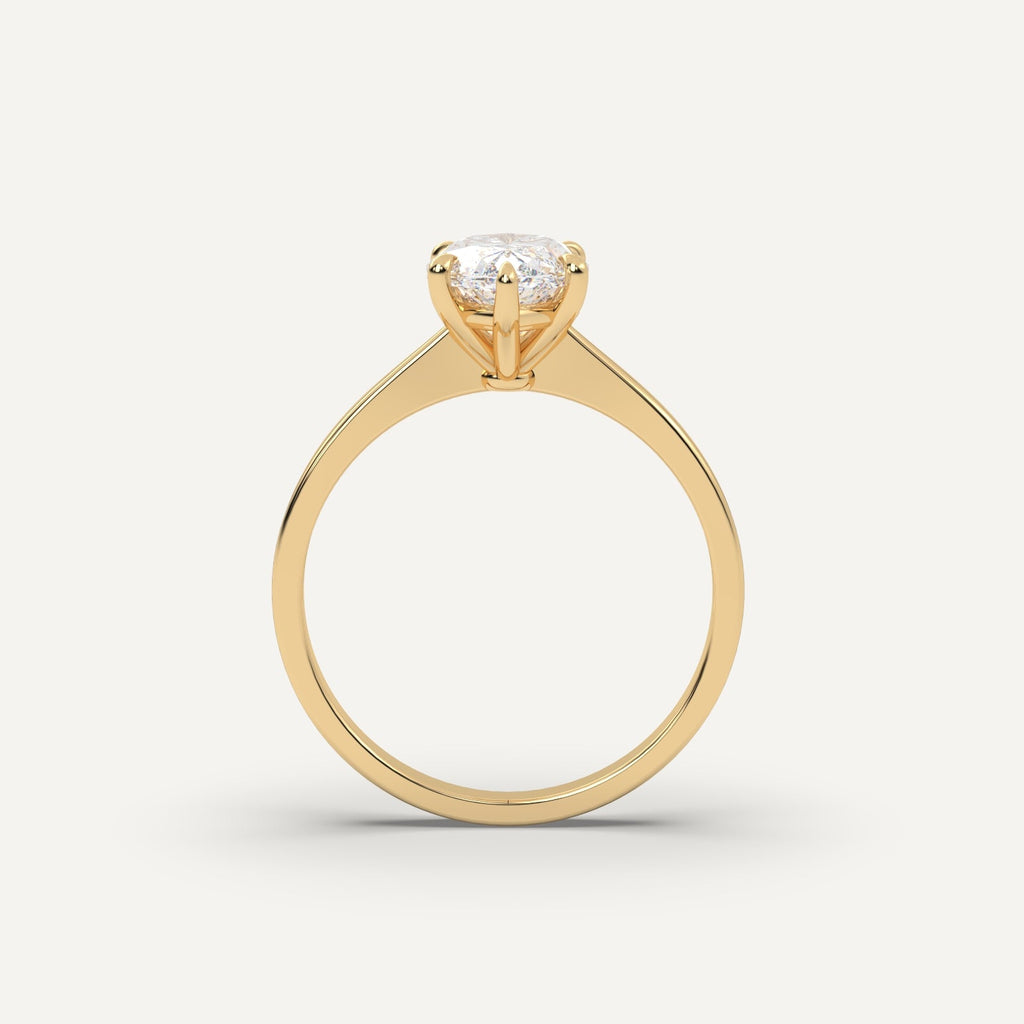 2 Carat Marquise Cut Engagement Ring In 14K Yellow Gold