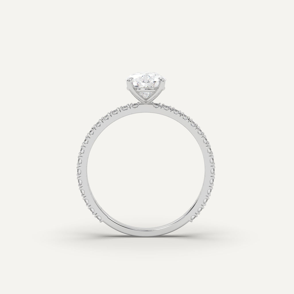2 Carat Pear Cut Engagement Ring In 950 Platinum