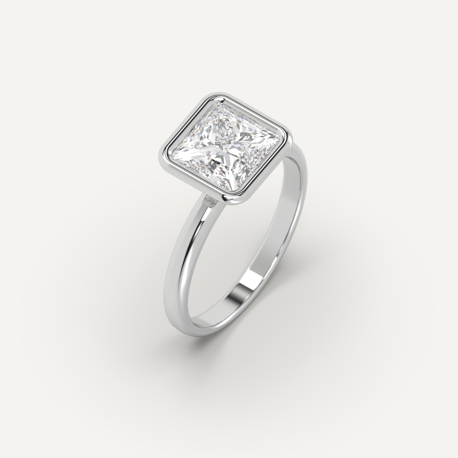 Vivian | 9ct White Gold 0.68ct tw Princess Cut Lab Grown Diamond Engag —  Created Brilliance