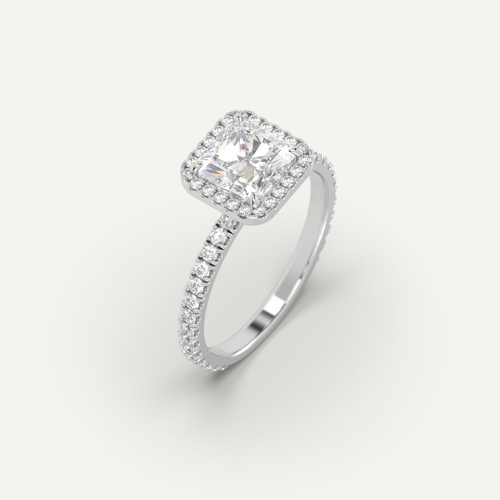 2 Carat Engagement Ring Radiant Cut Diamond In 950 Platinum