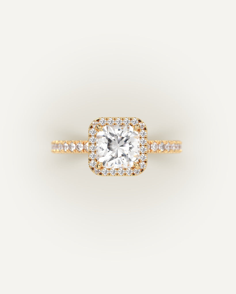 Halo Radiant Cut Engagement Ring 2 Carat Diamond
