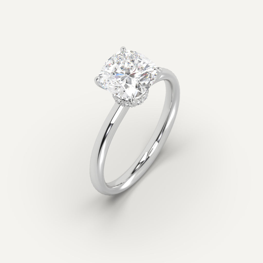 3 Carat Engagement Ring Cushion Cut Diamond In 950 Platinum