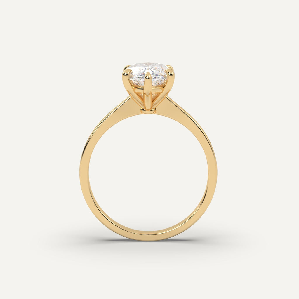 3 Carat Marquise Cut Engagement Ring In 14K Yellow Gold
