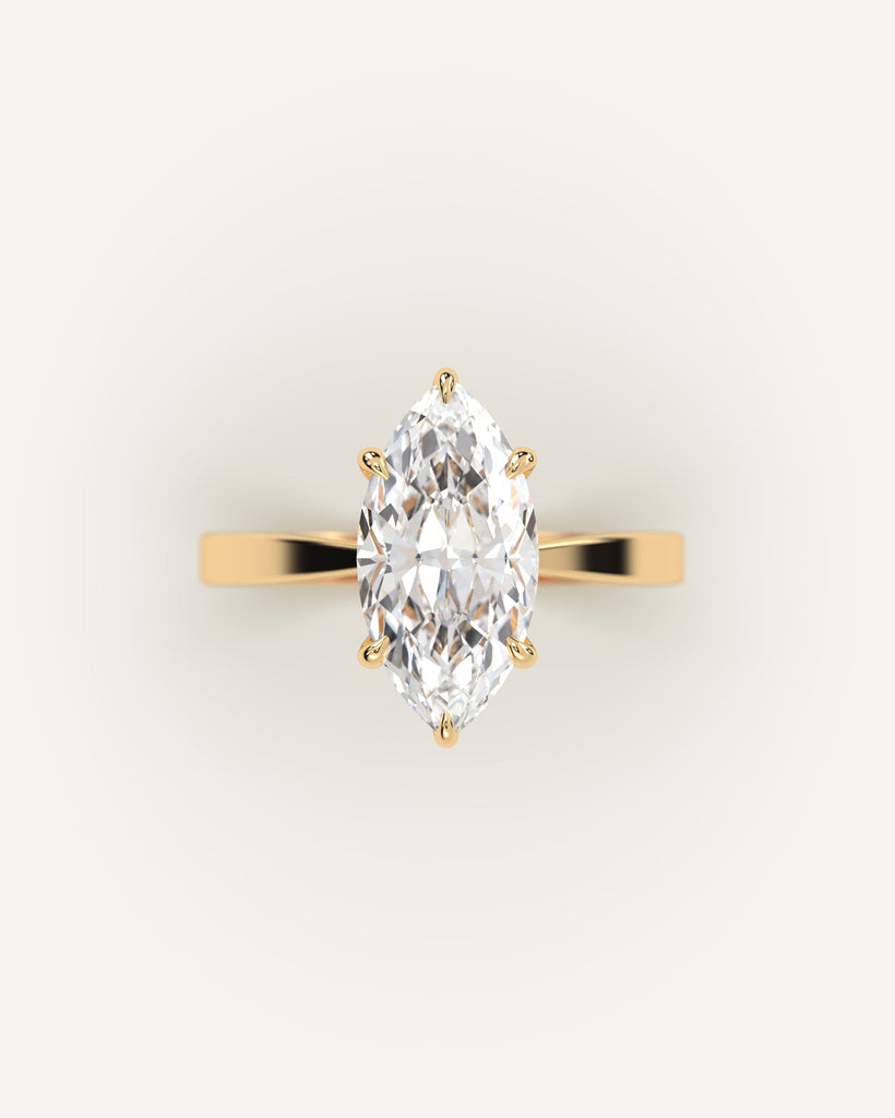 Cathedral Marquise Cut Engagement Ring 3 Carat Diamond