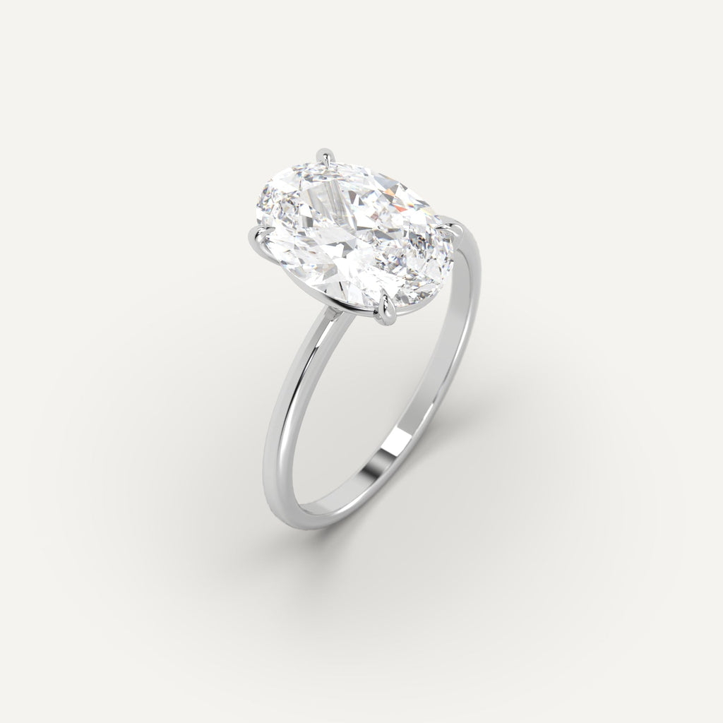 3 Carat Engagement Ring Oval Cut Diamond In 950 Platinum