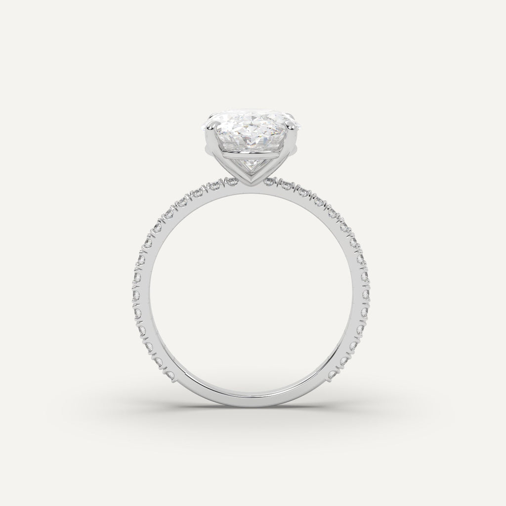 3 Carat Oval Cut Engagement Ring In 950 Platinum