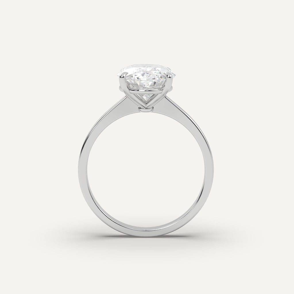3 Carat Oval Cut Engagement Ring In 950 Platinum