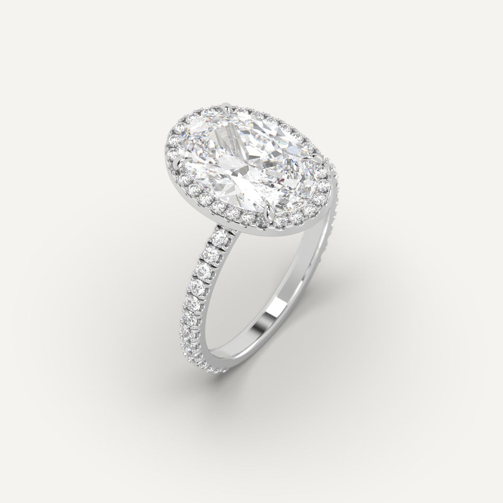 3 Carat Engagement Ring Oval Cut Diamond In 950 Platinum