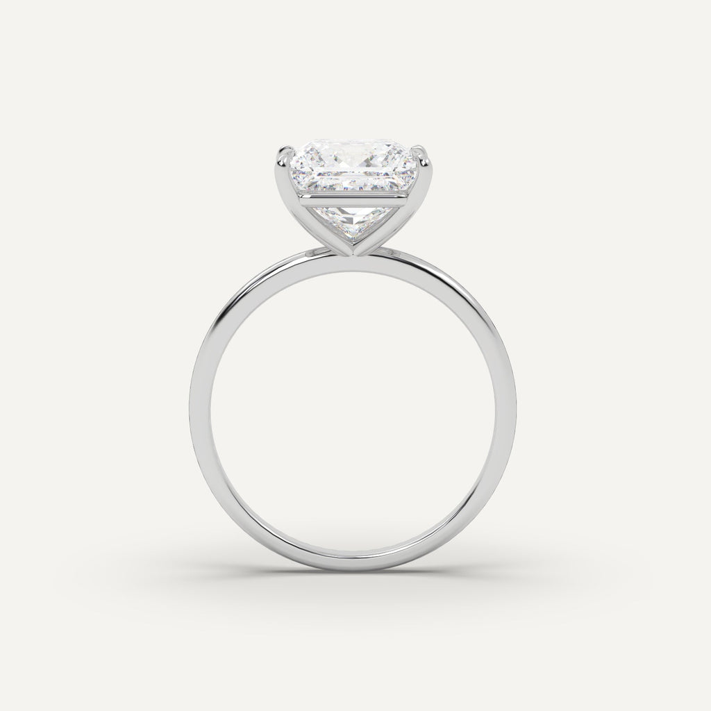3 Carat Princess Cut Engagement Ring In 14K White Gold