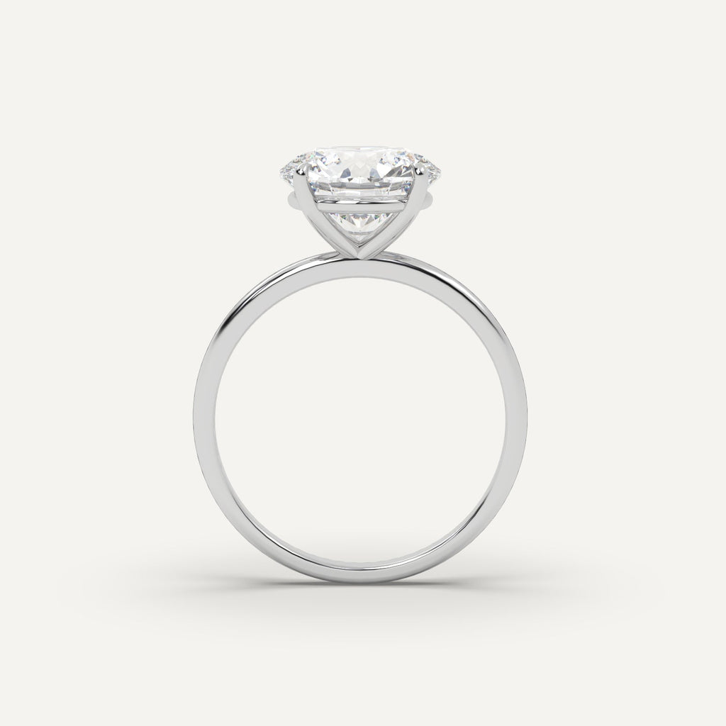 3 Carat Round Cut Engagement Ring In 950 Platinum