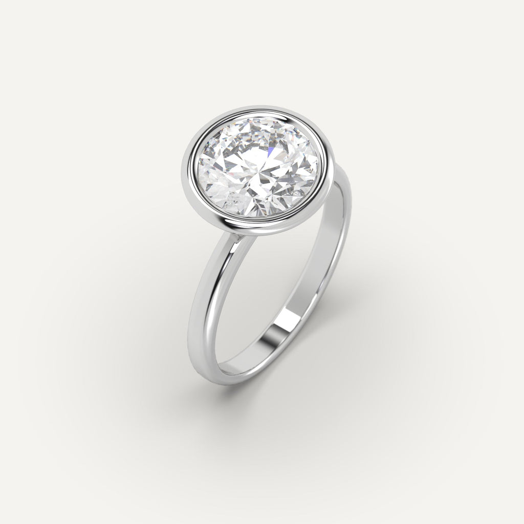3 Carat Engagement Ring Round Cut Diamond In 950 Platinum