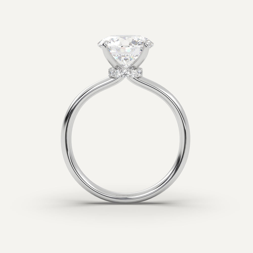 3 Carat Round Cut Engagement Ring In 950 Platinum