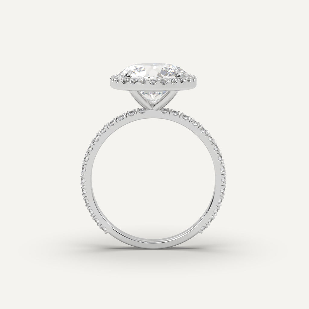 3 Carat Round Cut Engagement Ring In 950 Platinum