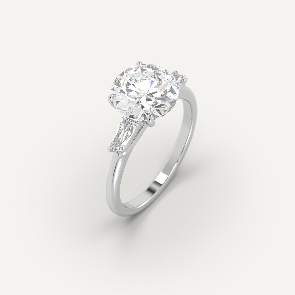 3 Carat Engagement Ring Round Cut Diamond In 950 Platinum